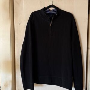 Faconnable 100% Cotton 1/4 Zip Pullover Sweater